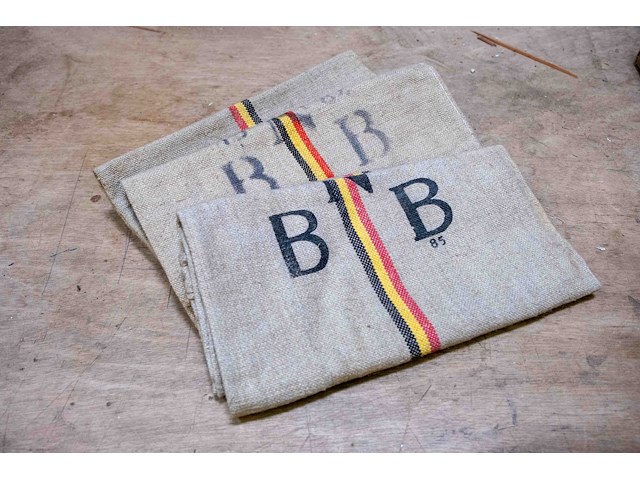 Belgische jutezakken nationale bank van belgië 3 stuks '83 '84 '85 - afbeelding 2 van  4