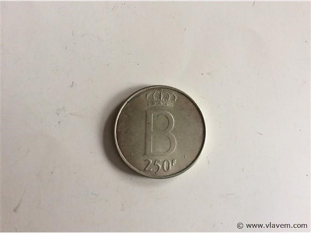 Belgische munt 250fr 1976. - afbeelding 1 van  2