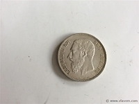 Belgische munt 5fr 1875. - afbeelding 1 van  2