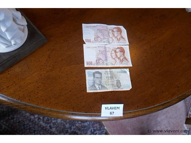 Belgische oude bankbiljetten - afbeelding 1 van  1