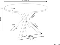 Beliani moderne tuintafel (⌀ 120 cm) - afbeelding 3 van  4