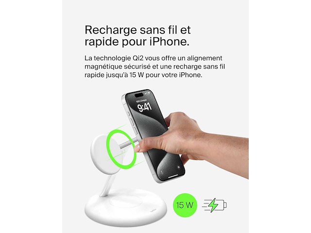 Belkin boostcharge pro 3-in-1 laadstation met qi2 - afbeelding 1 van  3