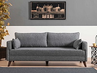 Bella 3-zits slaapbank | houten / mdf frame | grijs - afbeelding 1 van  7