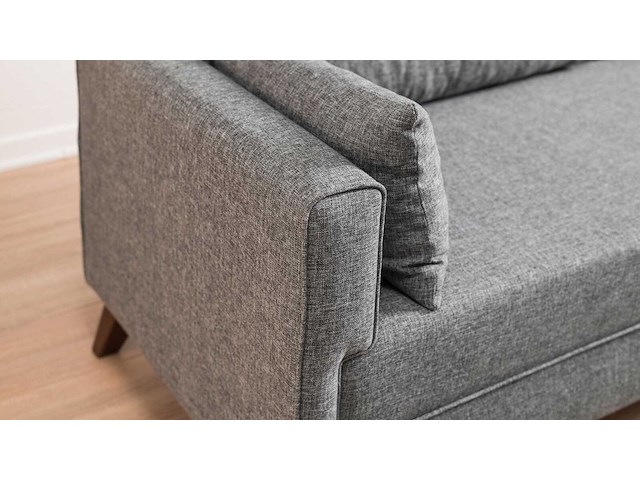 Bella 3-zits slaapbank | houten / mdf frame | grijs - afbeelding 4 van  7