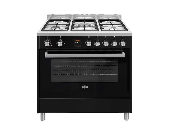 Belling - leeds 900dft-zwart - fornuis - afbeelding 1 van  5