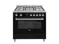 Belling - leeds 900dft-zwart - fornuis - afbeelding 1 van  5