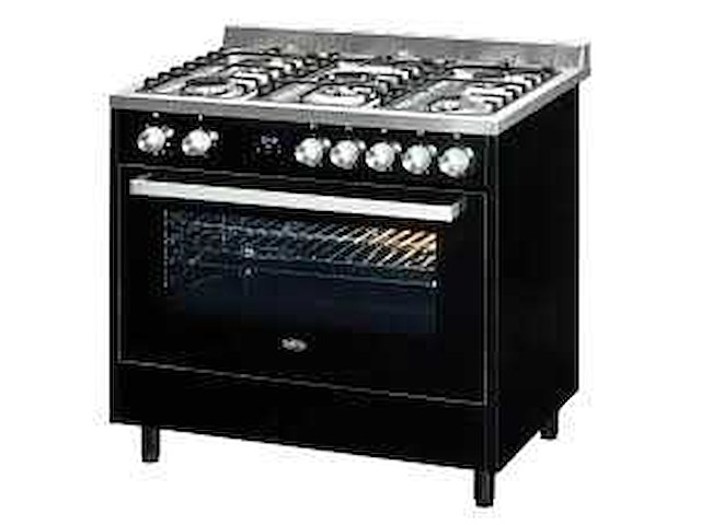 Belling - leeds 900dft-zwart - fornuis - afbeelding 2 van  5