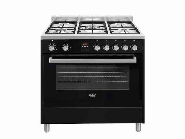 Belling - leeds 900dft-zwart - fornuis - afbeelding 1 van  5