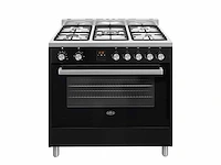 Belling - leeds 900dft-zwart - fornuis - afbeelding 1 van  5
