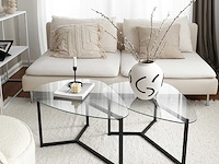 Bellisimo salontafelset | metalen frame | matzwart - afbeelding 2 van  8