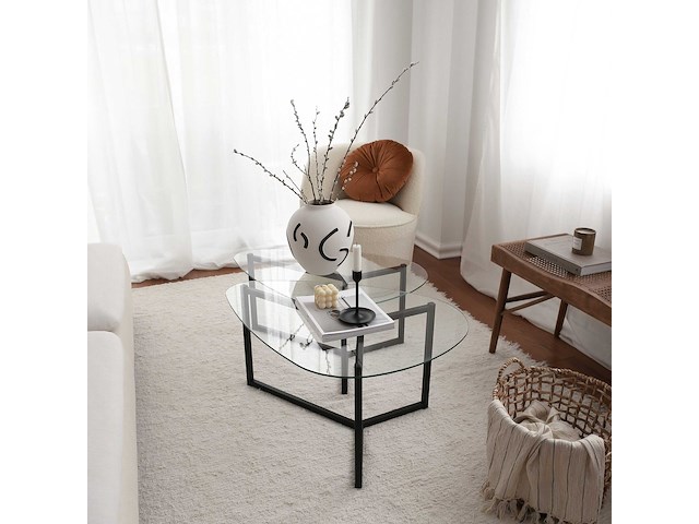 Bellisimo salontafelset | metalen frame | matzwart - afbeelding 4 van  8
