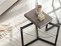 Bellisimo salontafelset | metalen frame | matzwart - afbeelding 6 van  8