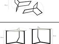 Bellisimo salontafelset | metalen frame | matzwart - afbeelding 8 van  8