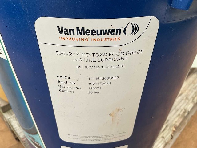 Belray,inhoud 20 liter smeermiddel voor industriële persluchtsystemen - afbeelding 3 van  3