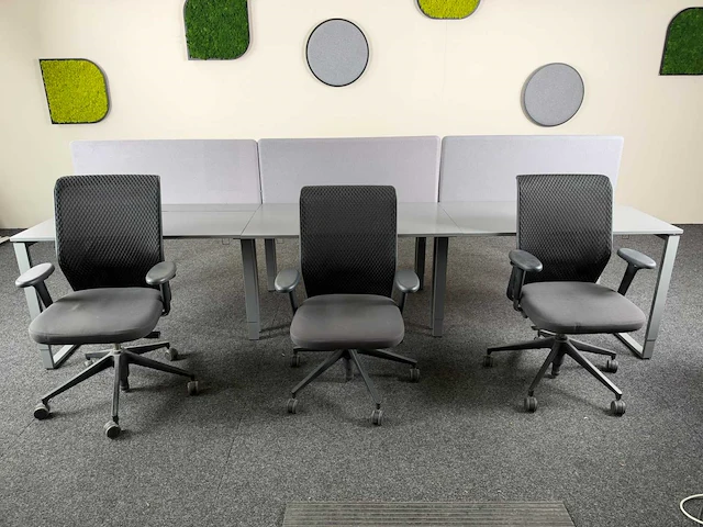 Bene - 6-persoons werkplaats inclusief 6 x vitra id bureaustoelen - bureau - afbeelding 13 van  22