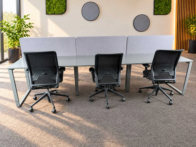 Bene - 6-persoons werkplaats inclusief 6 x vitra id bureaustoelen - bureau - afbeelding 4 van  22