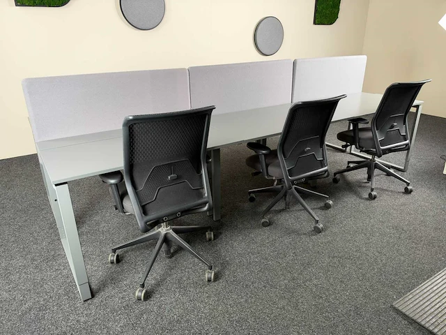Bene - 6-persoons werkplaats inclusief 6 x vitra id bureaustoelen - bureau - afbeelding 2 van  21