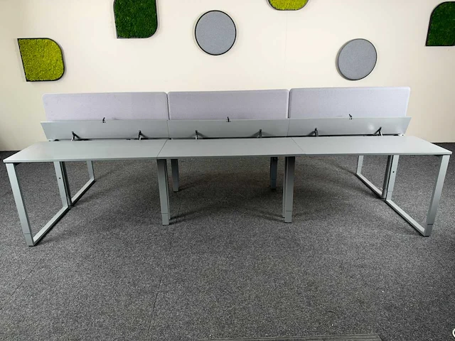 Bene - 6-persoons werkplaats inclusief 6 x vitra id bureaustoelen - bureau - afbeelding 7 van  21
