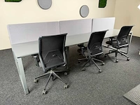 Bene - 6-persoons werkplaats inclusief 6 x vitra id bureaustoelen - bureau - afbeelding 1 van  14