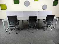 Bene - 6-persoons werkplaats inclusief 6 x vitra id bureaustoelen - bureau - afbeelding 5 van  14