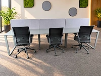 Bene - 6-persoons werkplaats inclusief 6 x vitra id bureaustoelen - bureau - afbeelding 1 van  18