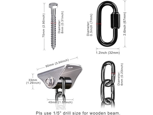Benelabel veranda swing hangende kit - afbeelding 5 van  5
