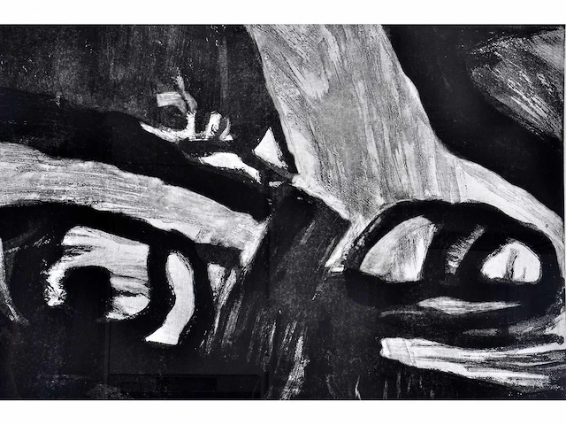 Bengt lindström - vissage - ets/ aquatint - inglijst - afbeelding 7 van  8