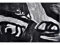 Bengt lindström - vissage - ets/ aquatint - inglijst - afbeelding 7 van  8