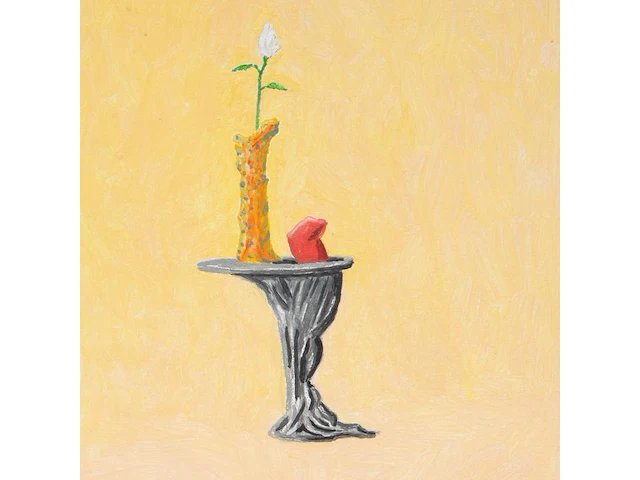 Benoît van innis (1960-2024), 'man op canapé', 2002, oil on canvas 46 x 55 cm. (18.10 x 21.64 in.) - afbeelding 6 van  6