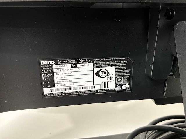 Benq gw2480 monitor (2x) - afbeelding 4 van  4