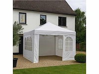 Benson - benson outdoor partytent gazebo met 3 wanden - 2900x2900x2450mm - 90g/m^2