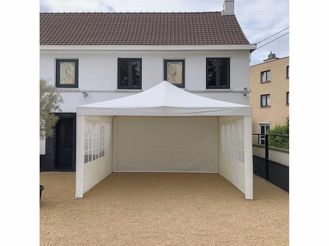 Benson - benson outdoor partytent gazebo met 3 wanden - 2900x2900x2450mm - 90g/m^2 - afbeelding 6 van  6