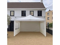 Benson - benson outdoor partytent gazebo met 3 wanden - 2900x2900x2450mm - 90g/m^2 - afbeelding 6 van  6