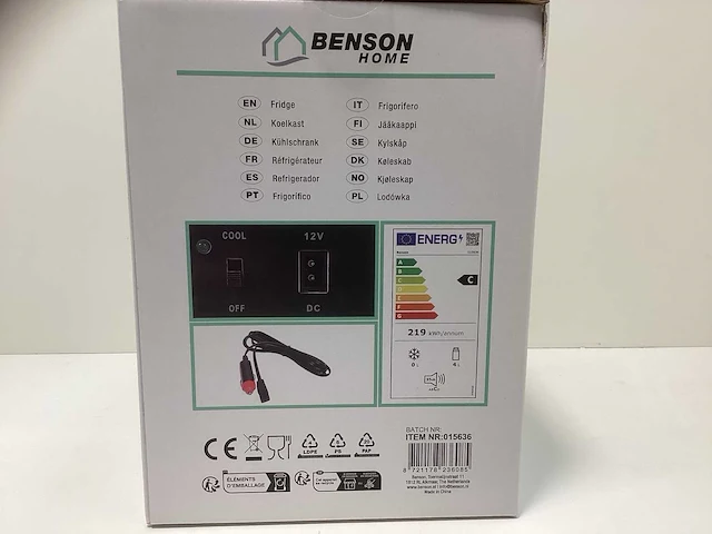 Benson 4l koelkast / koelbox 12v - afbeelding 3 van  4