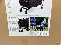 Benson opvouwbare bolderkar - handcart foldable - max. 90kg - zwart - afbeelding 8 van  9