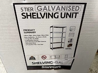 Benson stelling verstelbare planken - 180x90x40 cm - afbeelding 4 van  5