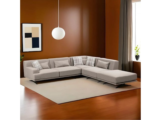 Bentley hoekbank | beukenhout / spaanplaat | beige - afbeelding 1 van  8