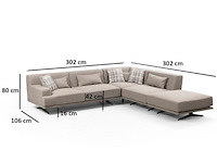 Bentley hoekbank | beukenhout / spaanplaat | beige - afbeelding 8 van  8