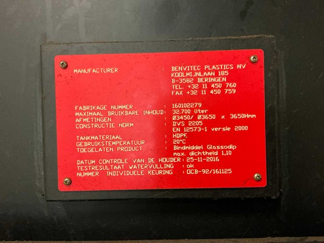 Benvitec verticale opslagtank - afbeelding 4 van  4