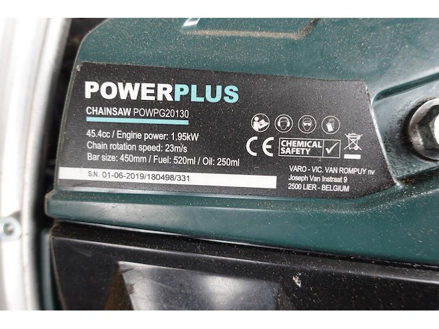 Benzine kettingzaag power plus - afbeelding 8 van  8