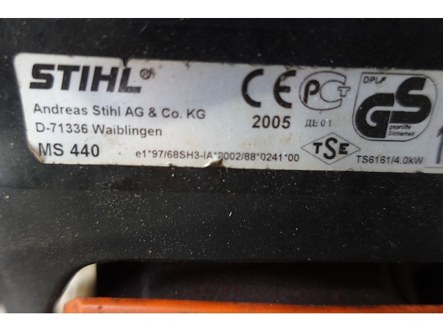 Benzine kettingzaag stihl - afbeelding 5 van  6