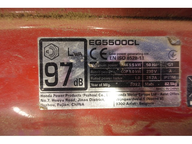 Benzine-stroomgenerator honda - afbeelding 3 van  5
