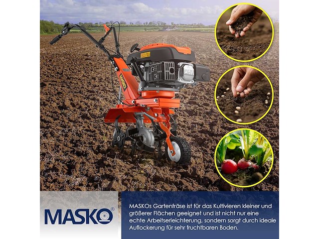 Benzine tuinfreer mk-909 tuinfreer 2,2 kw (3 pk) 139 cm³ | tuinfreer met 36 cm werkbreedte - afbeelding 4 van  7