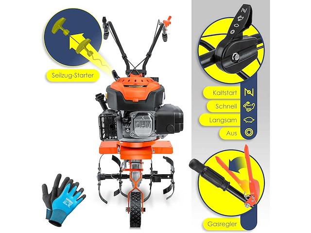 Benzine tuinfreer mk-909 tuinfreer 2,2 kw (3 pk) 139 cm³ | tuinfreer met 36 cm werkbreedte - afbeelding 5 van  7