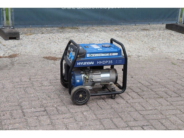 Benzinemotor-generator hyundai hhdp35 benzine 7pk - afbeelding 1 van  1