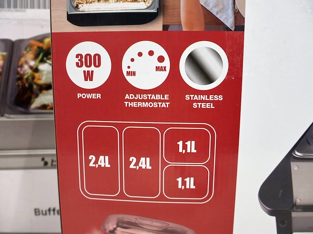 Beper buffetwarmer (x2) - afbeelding 3 van  4