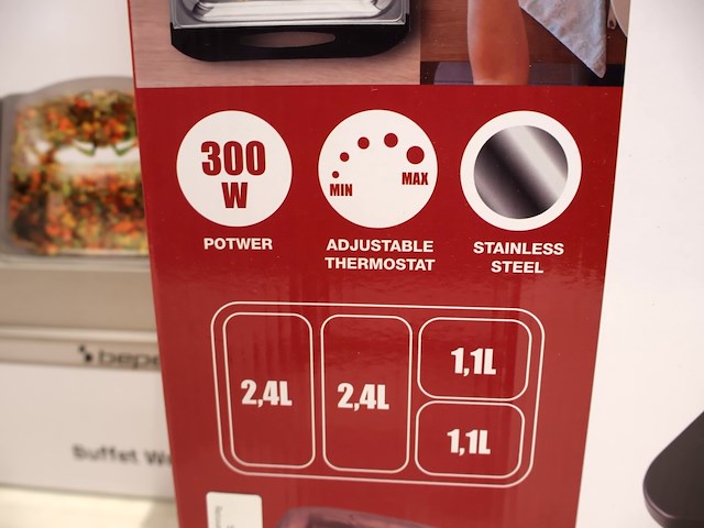 Beper buffetwarmer (x2) - afbeelding 3 van  4