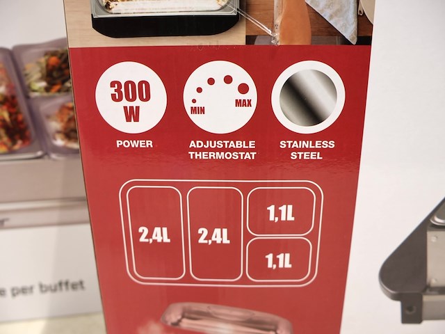 Beper buffetwarmer (x2) - afbeelding 3 van  4