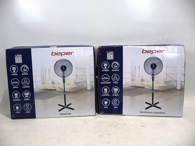Beper ventilator op voet (x2) - afbeelding 1 van  3