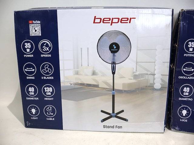 Beper ventilator op voet (x2) - afbeelding 2 van  3